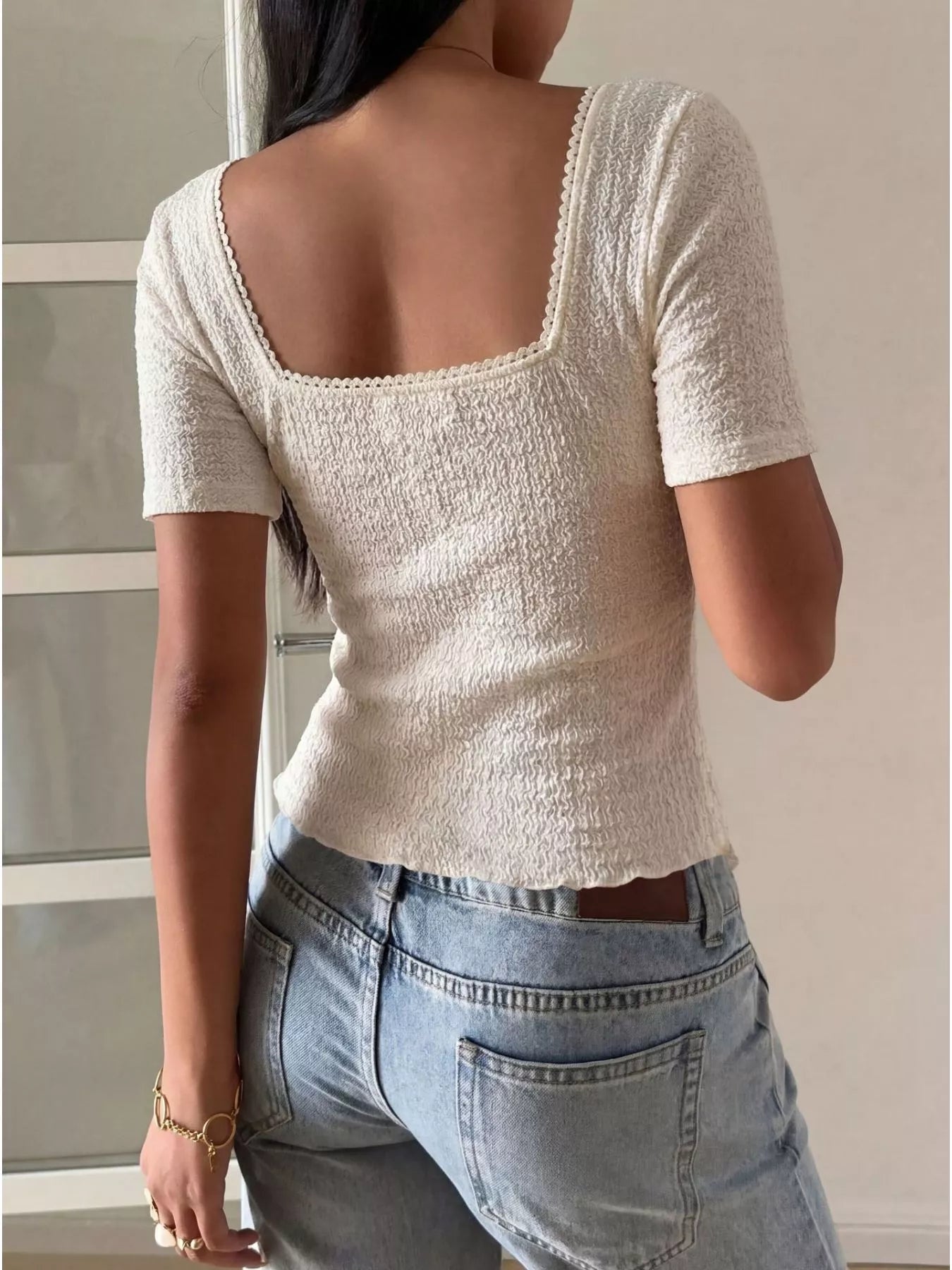 Sweetheart Neck Layered Ruffle Top  Shop One Place
