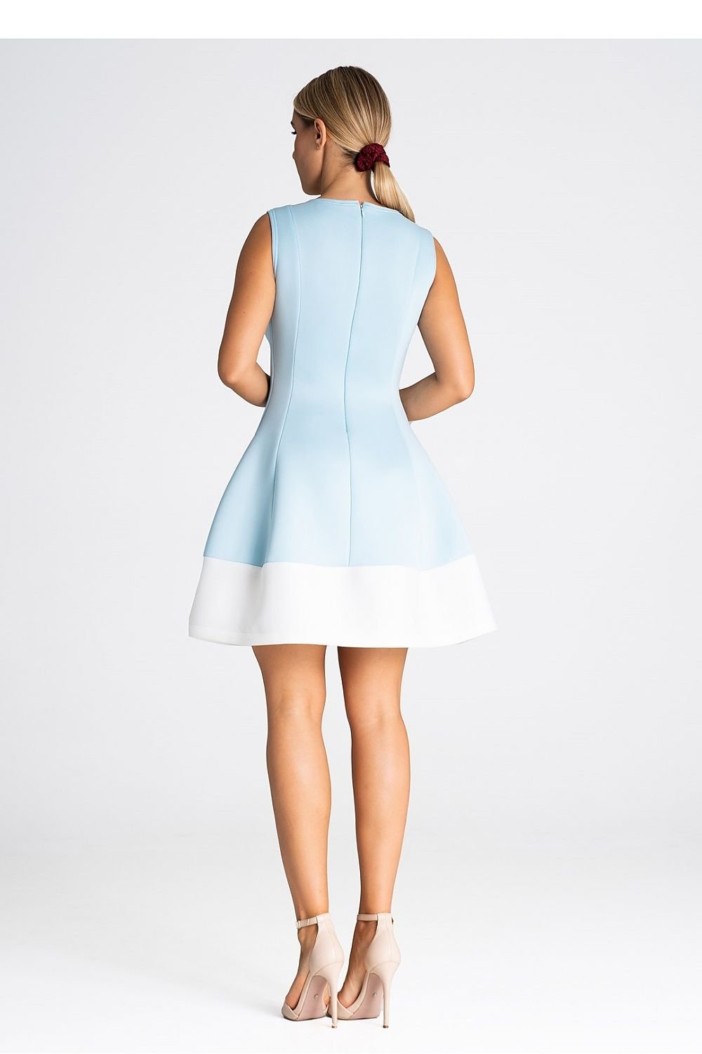 Thick Strap Pleated Cocktail Dress