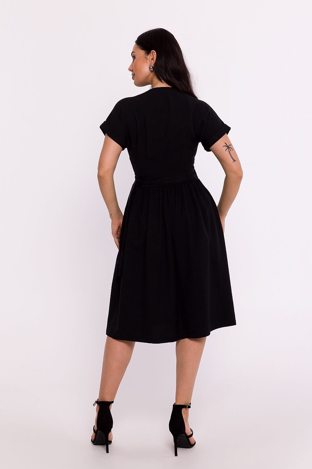 Flared Skirt Envelope Dress