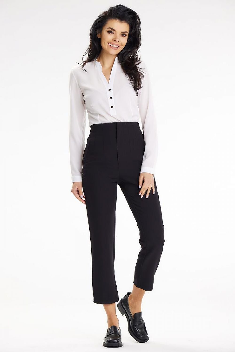 Stand-up Neck Button Top