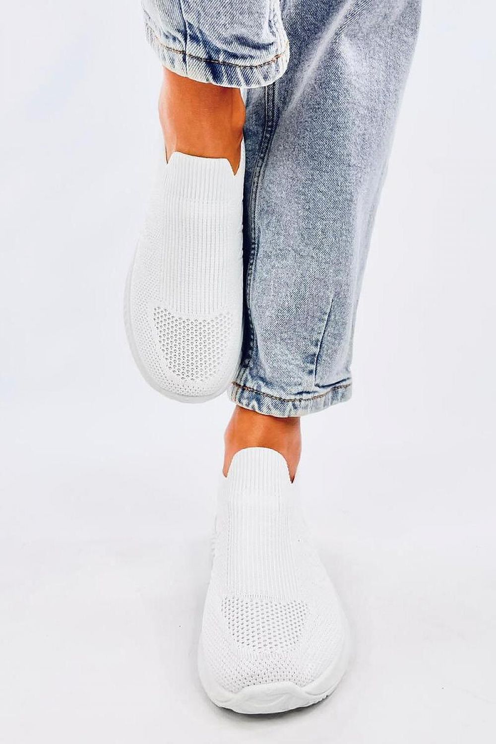White Inello Slip-on Sport Shoes  Shop One Place