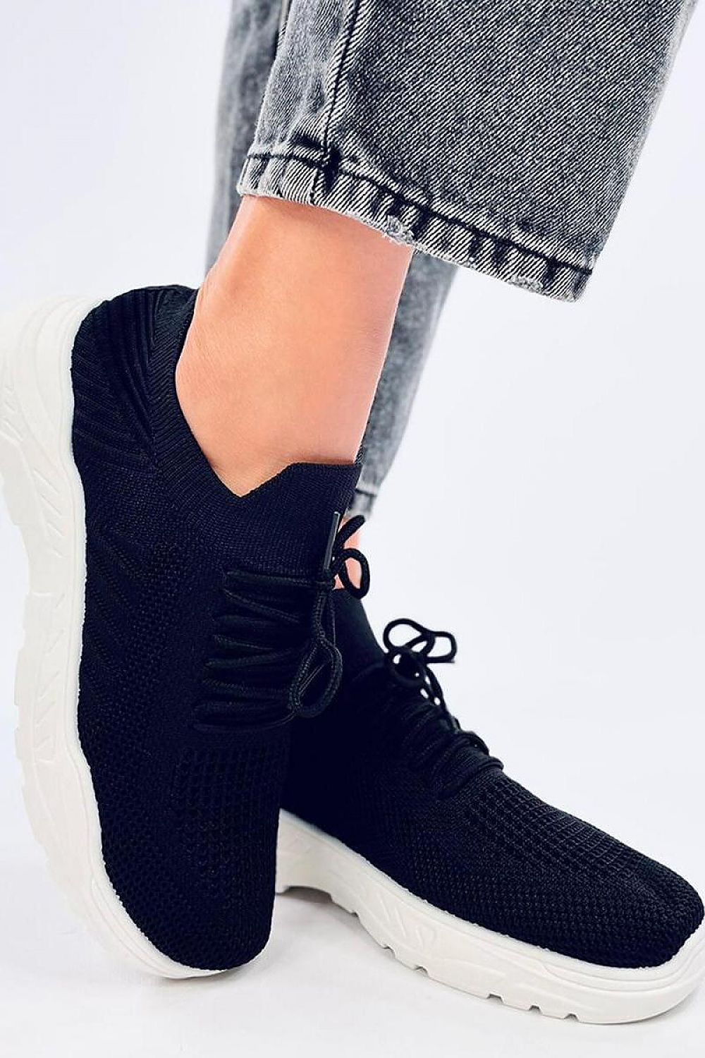 Black Inello Sock Sports Shoes  Shop One Place