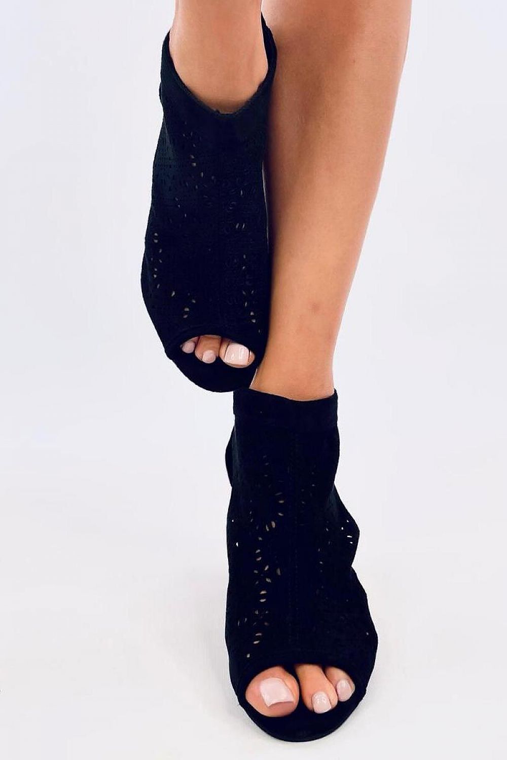 Women's suede open-toe ankle boots  Shop One Place