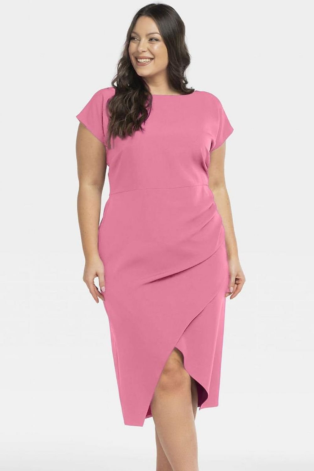 Elegant dress with ruching on the side TARA  Shop One Place