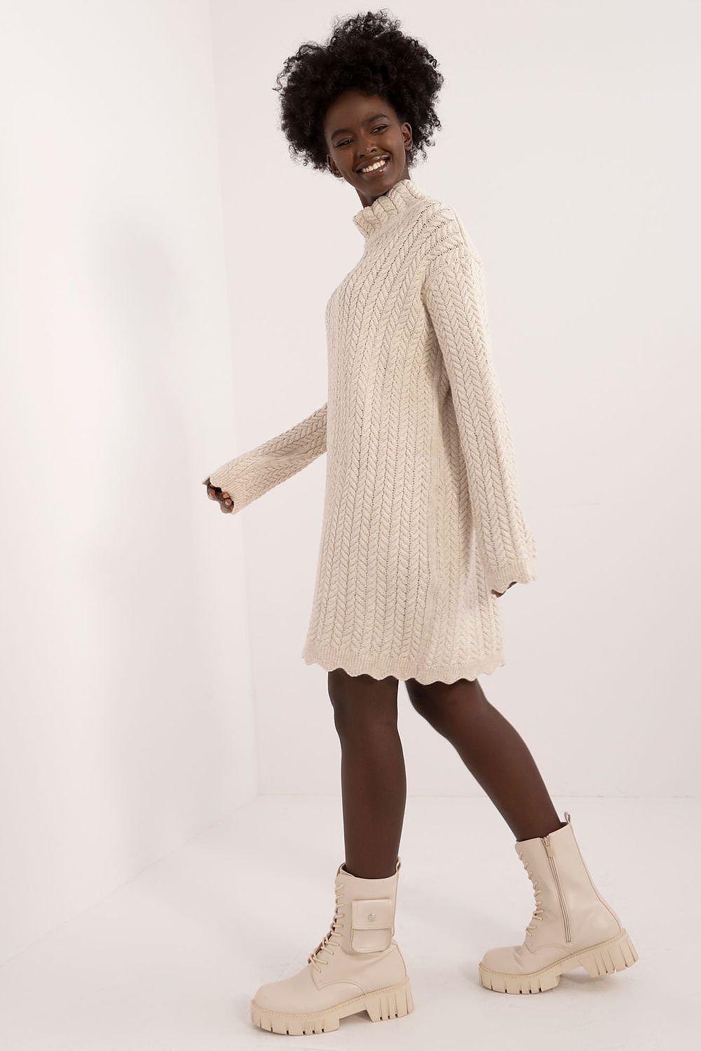 Badu knitted turtleneck dress