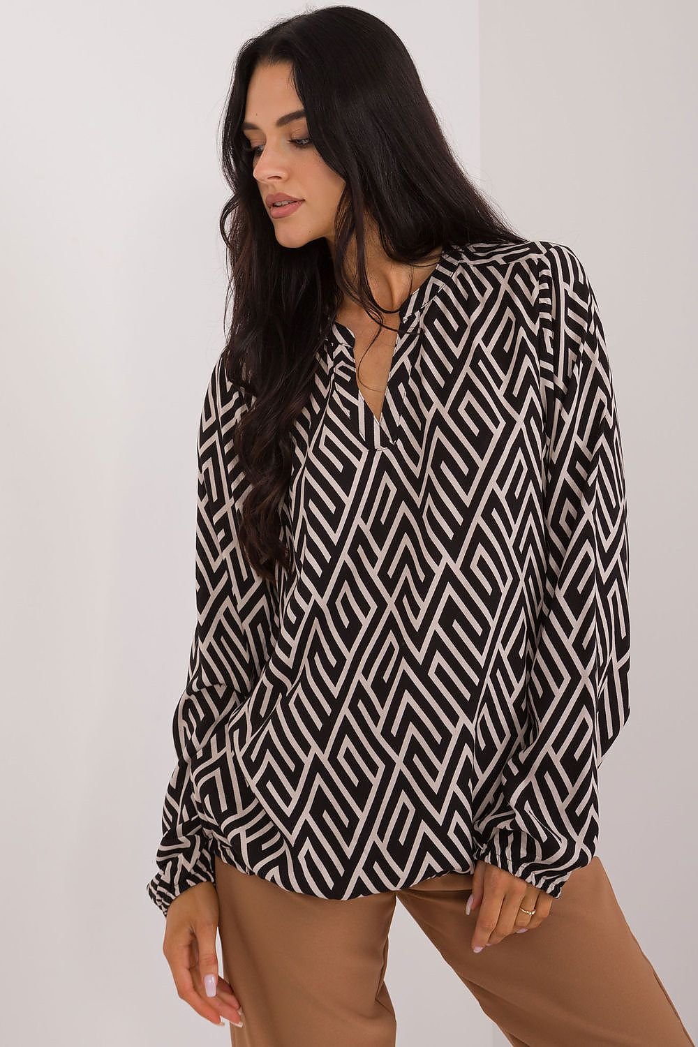 Sublevel Geometric Pattern Blouse