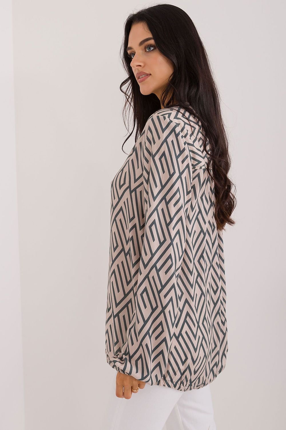 Sublevel Geometric Pattern Blouse