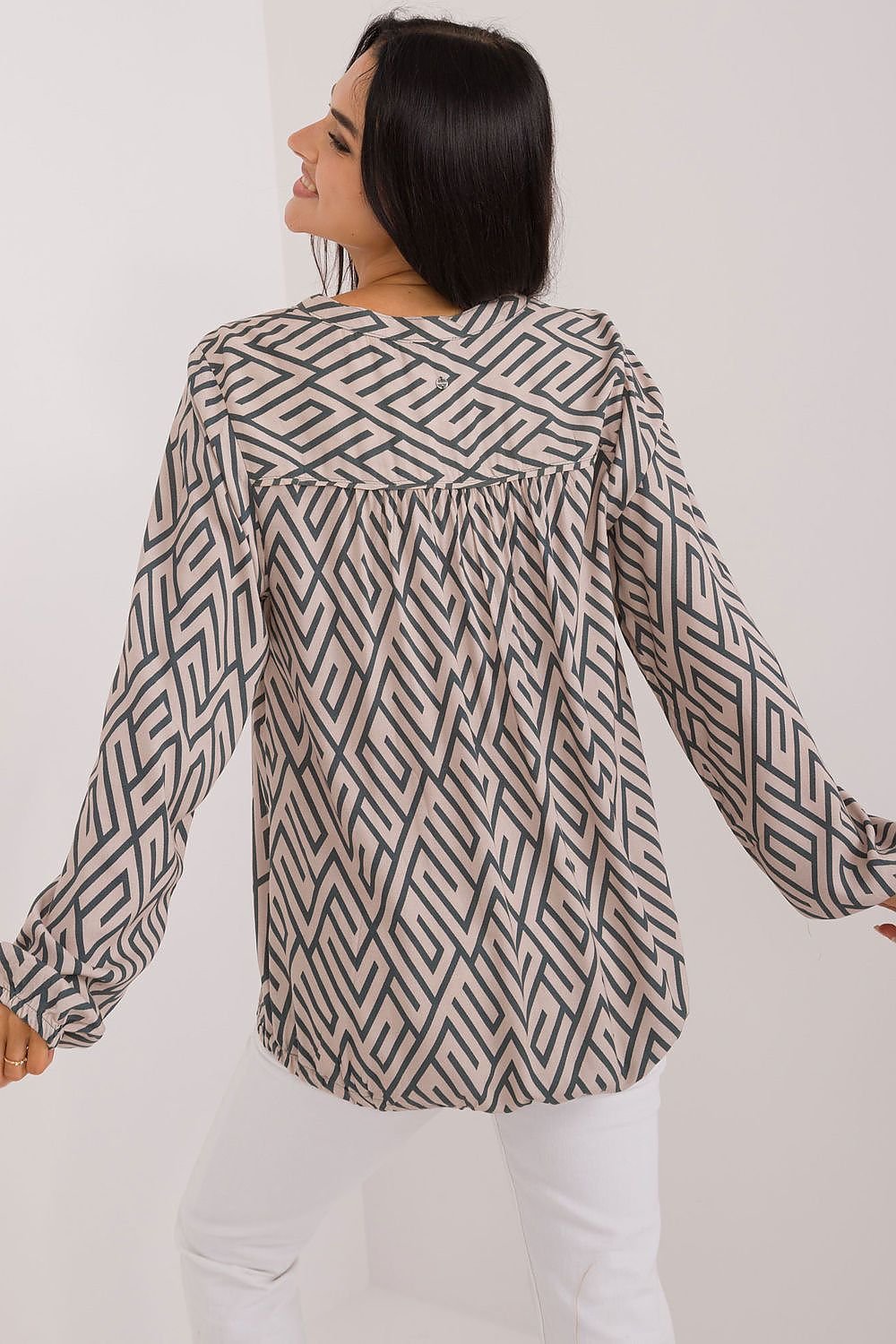 Sublevel Geometric Pattern Blouse