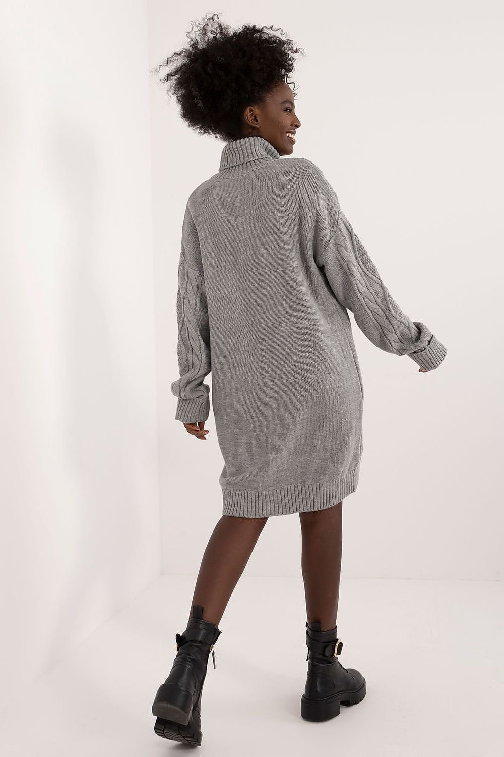 Knee-length Turtleneck Swearter Dress