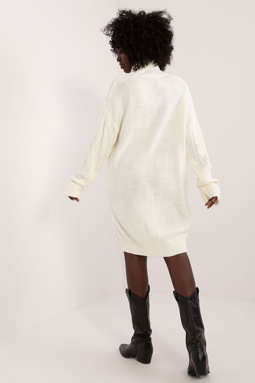 Knee-length Turtleneck Swearter Dress