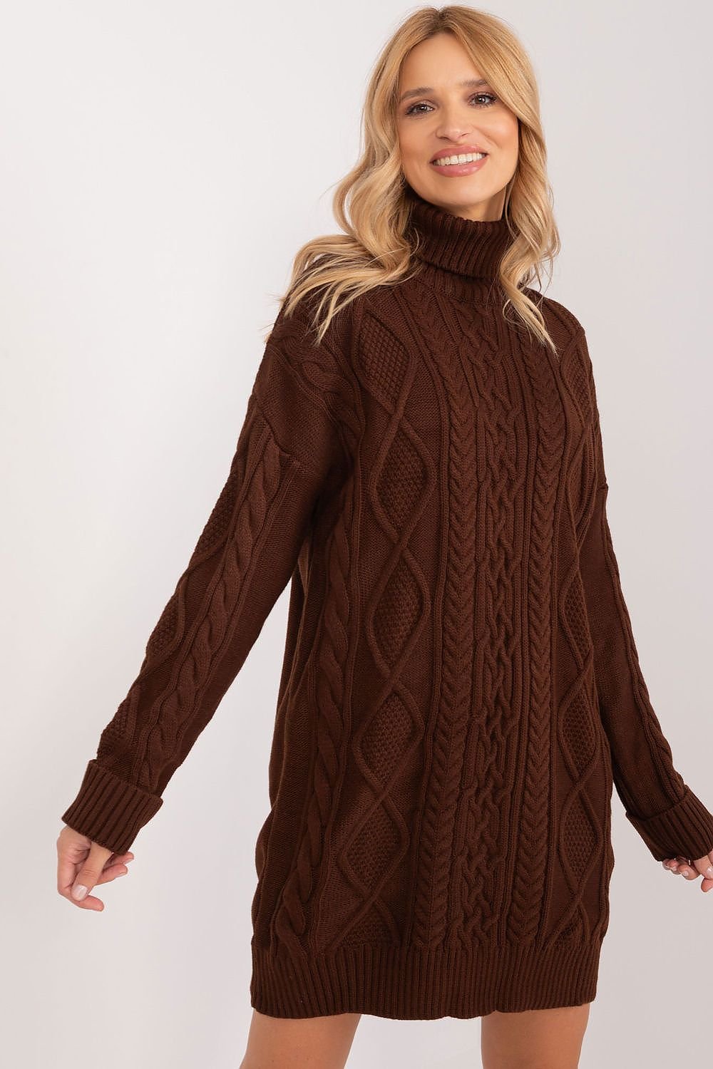 Knee-length Turtleneck Swearter Dress