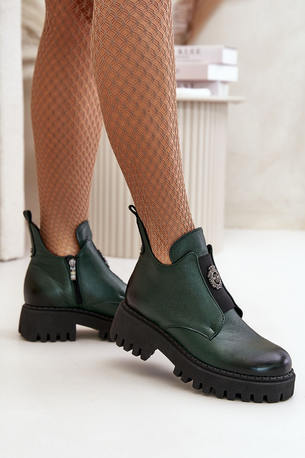 Lug Sole Ace Slip-on Leather Boot  Shop One Place