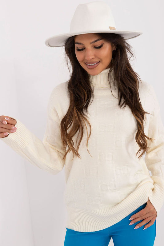 AT Varied Texture Turtleneck Sweater