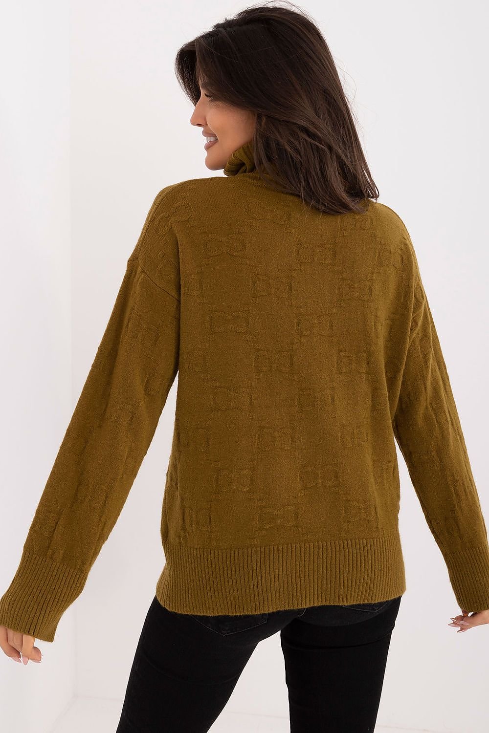 AT Varied Texture Turtleneck Sweater