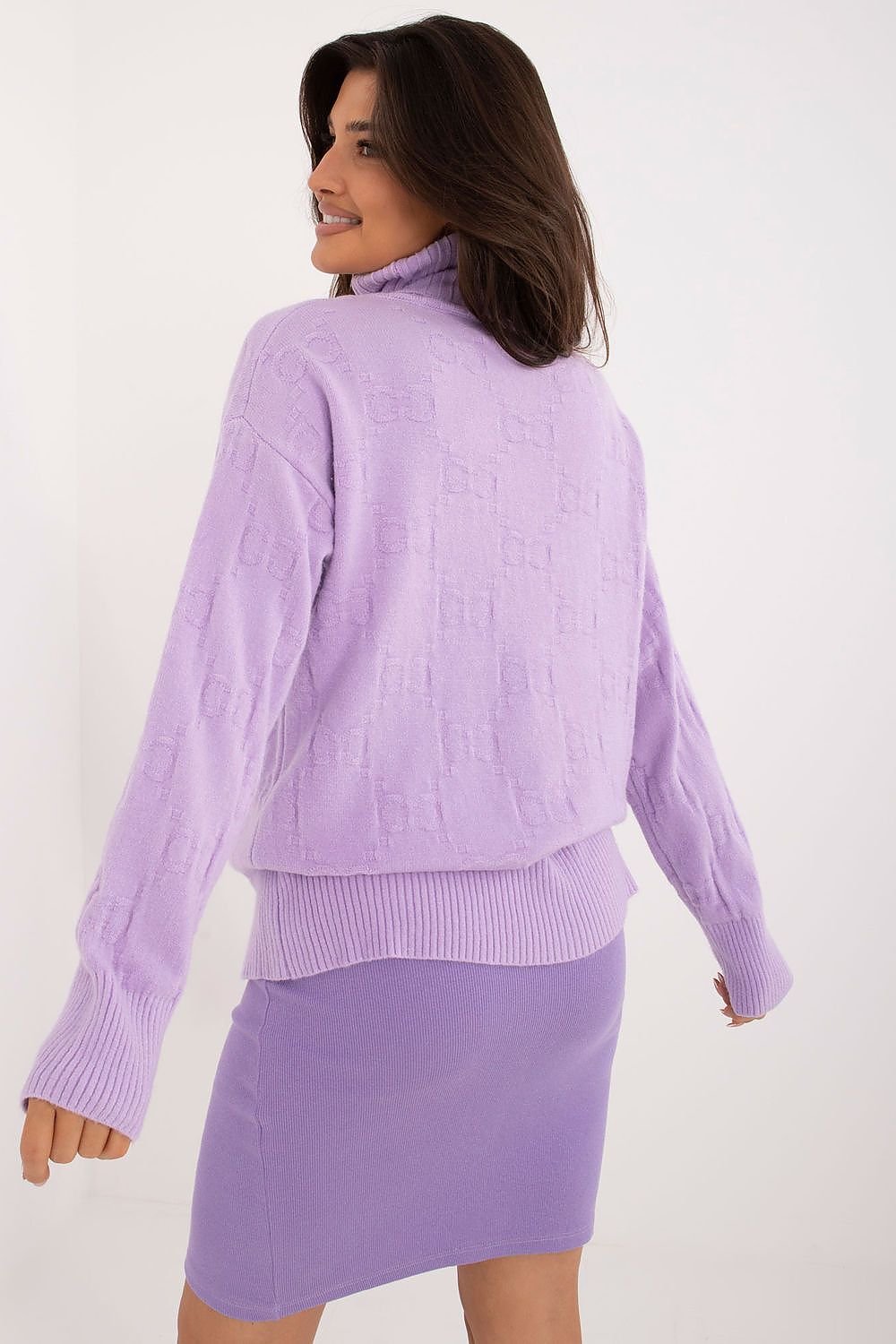 AT Varied Texture Turtleneck Sweater