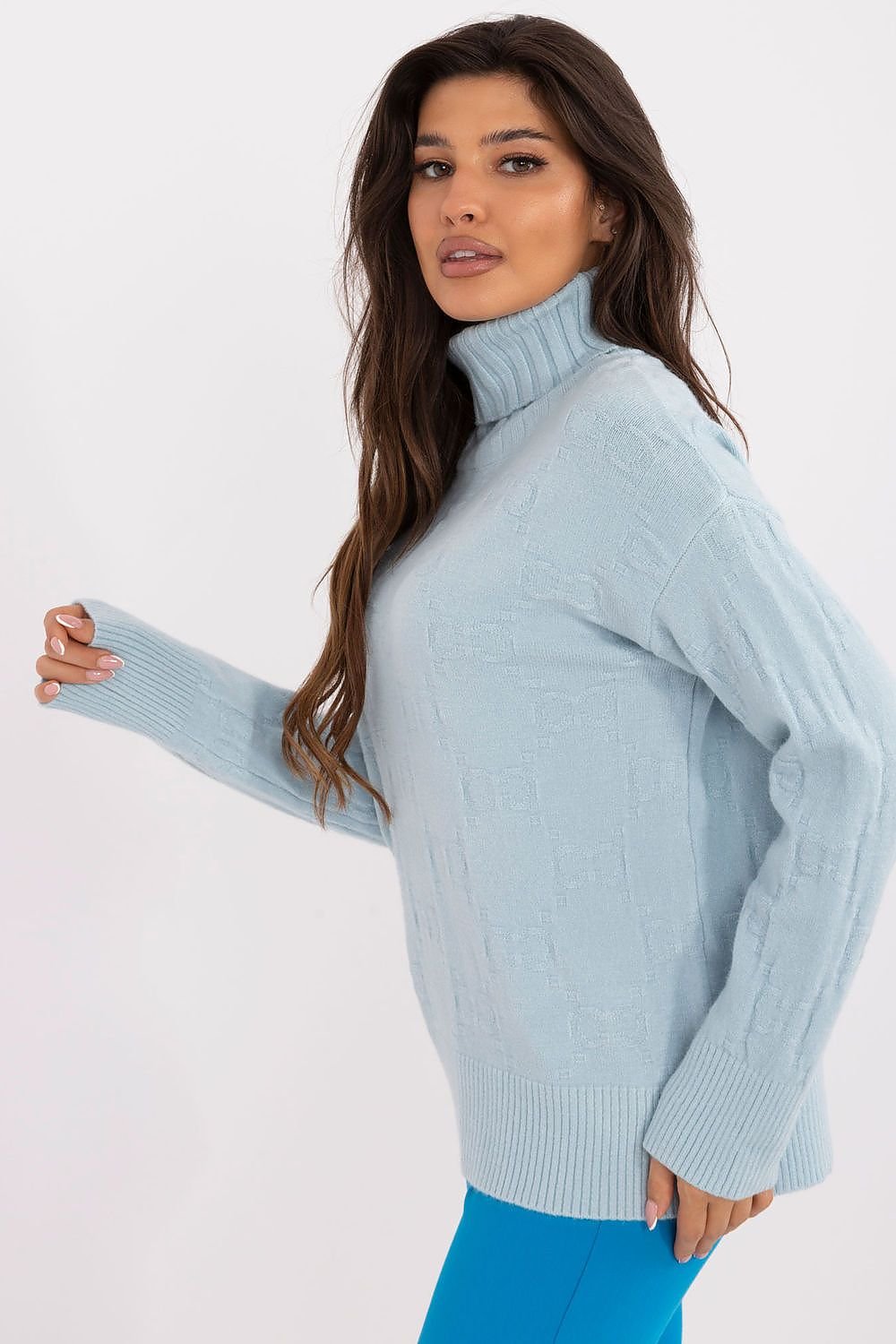 AT Varied Texture Turtleneck Sweater