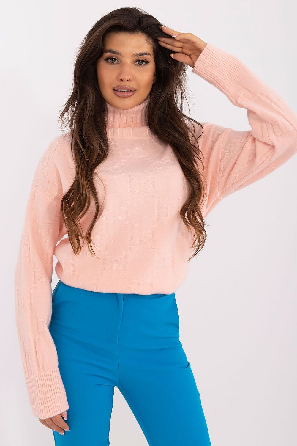 AT Varied Texture Turtleneck Sweater