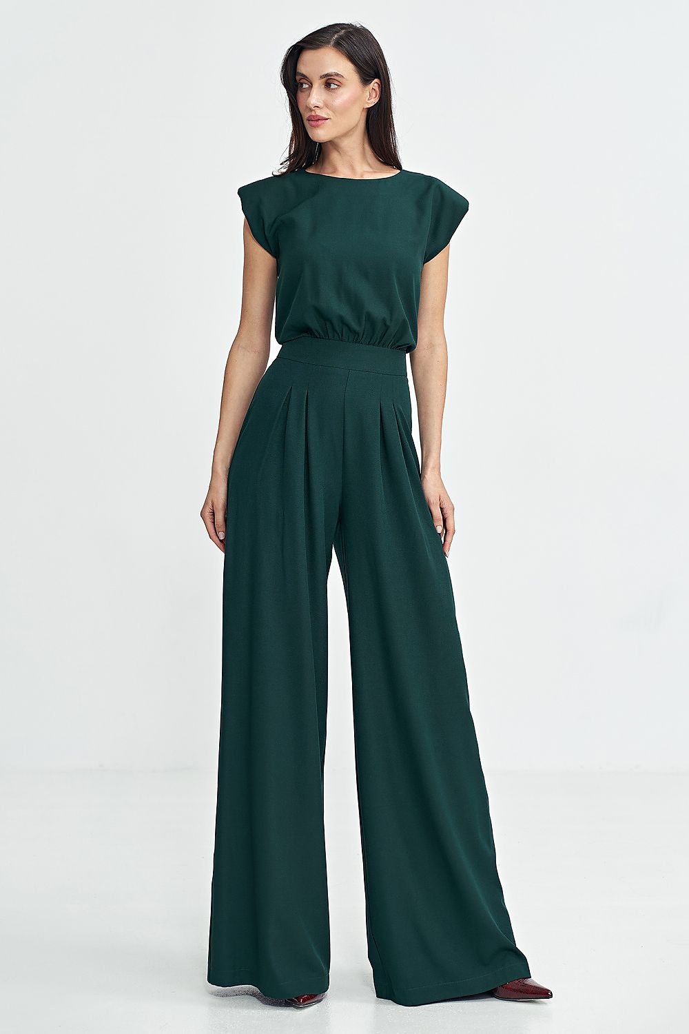 Jumpsuit with palazzo legs