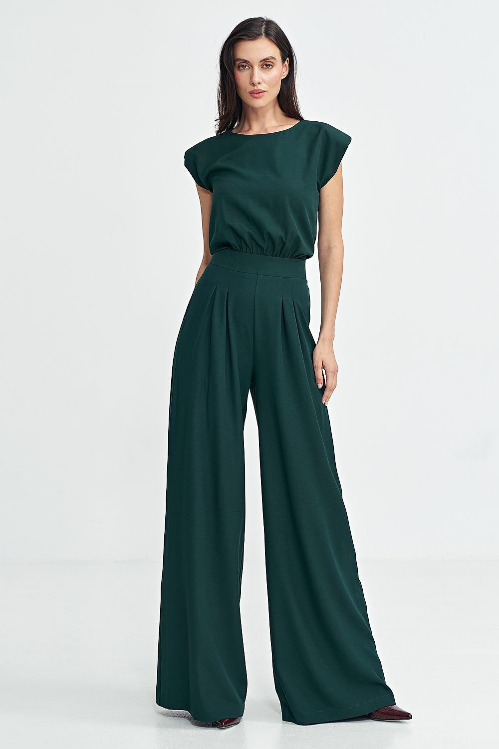 Jumpsuit with palazzo legs