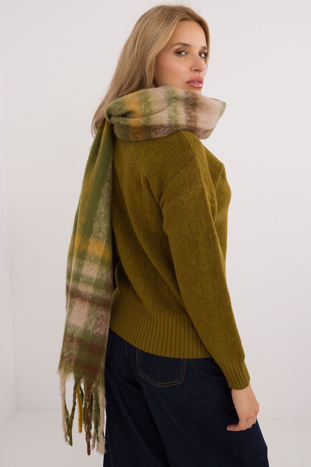 AT Classic Checkered Pattern Scarf  Shop One Place