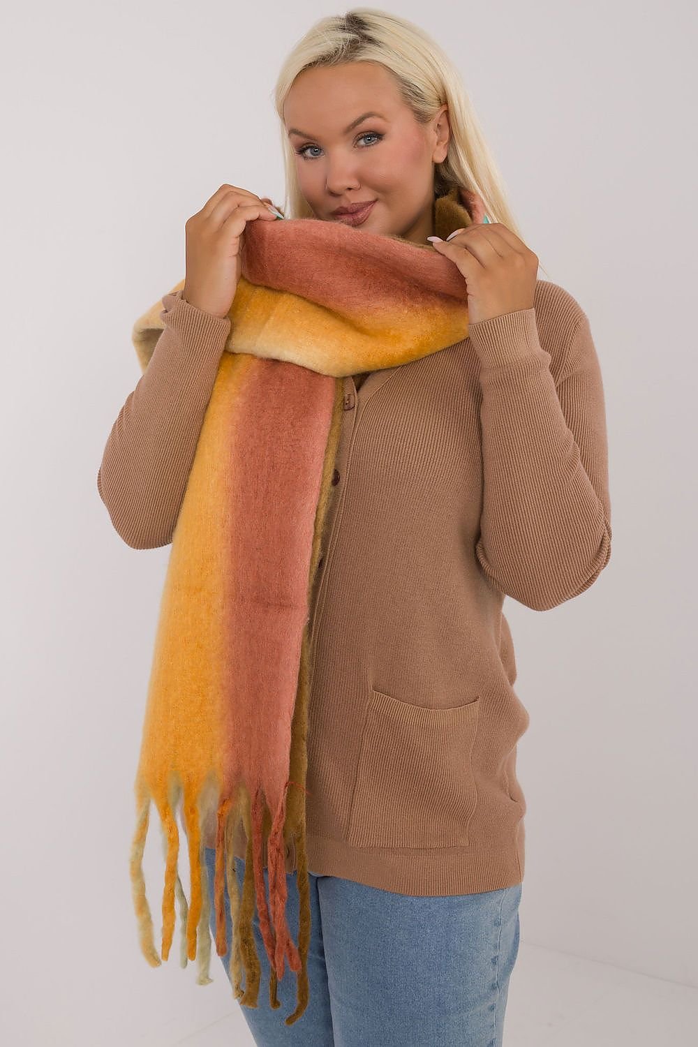 AT Smooth Colorful Pattern Scarf  Shop One Place