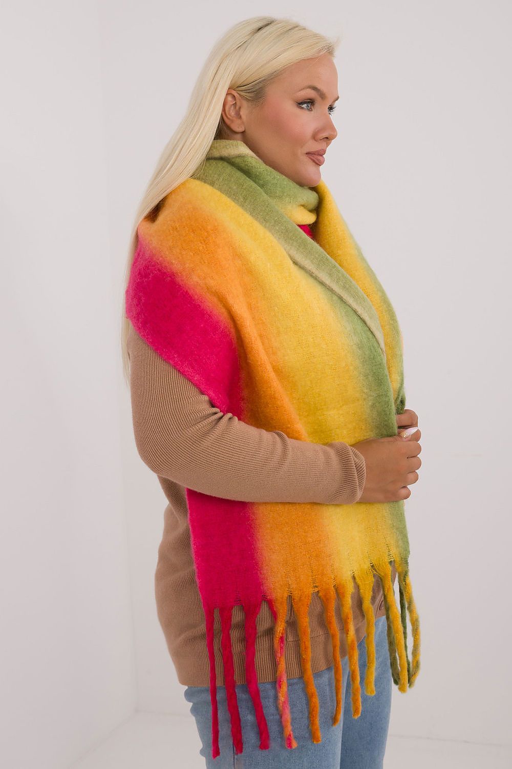 AT Smooth Colorful Pattern Scarf  Shop One Place