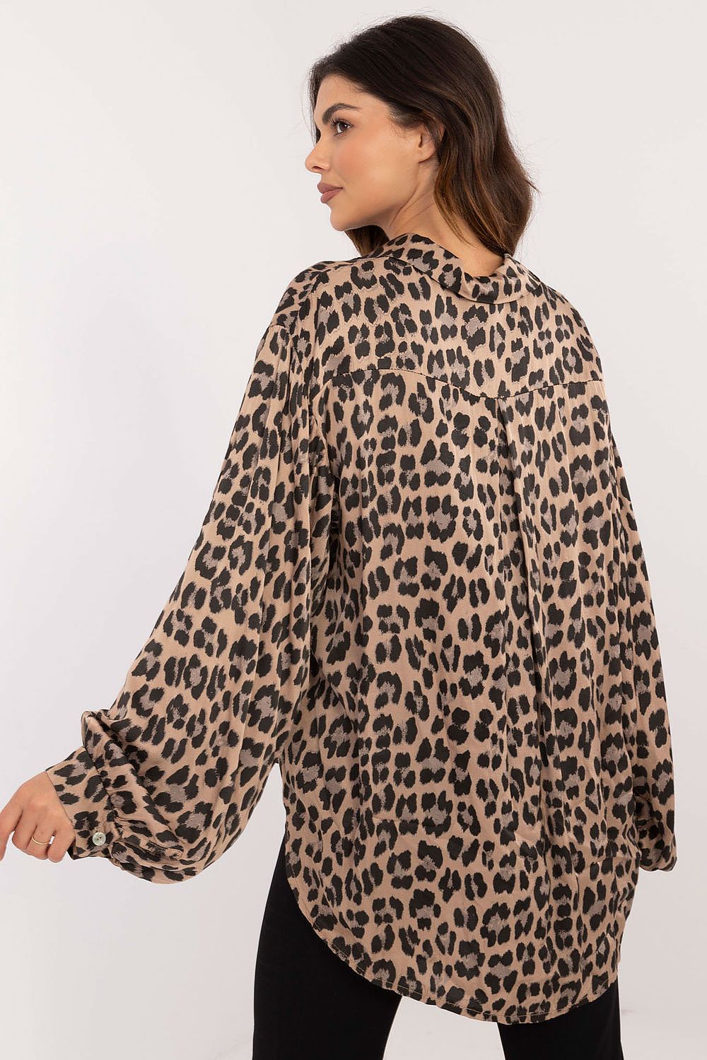 Balloon Long Sleeve Animal Print Shirt