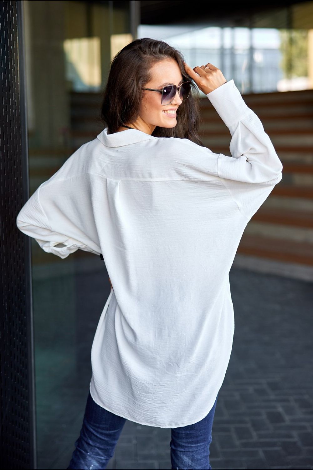 Elisa - asymmetrical long sleeve shirt EKR