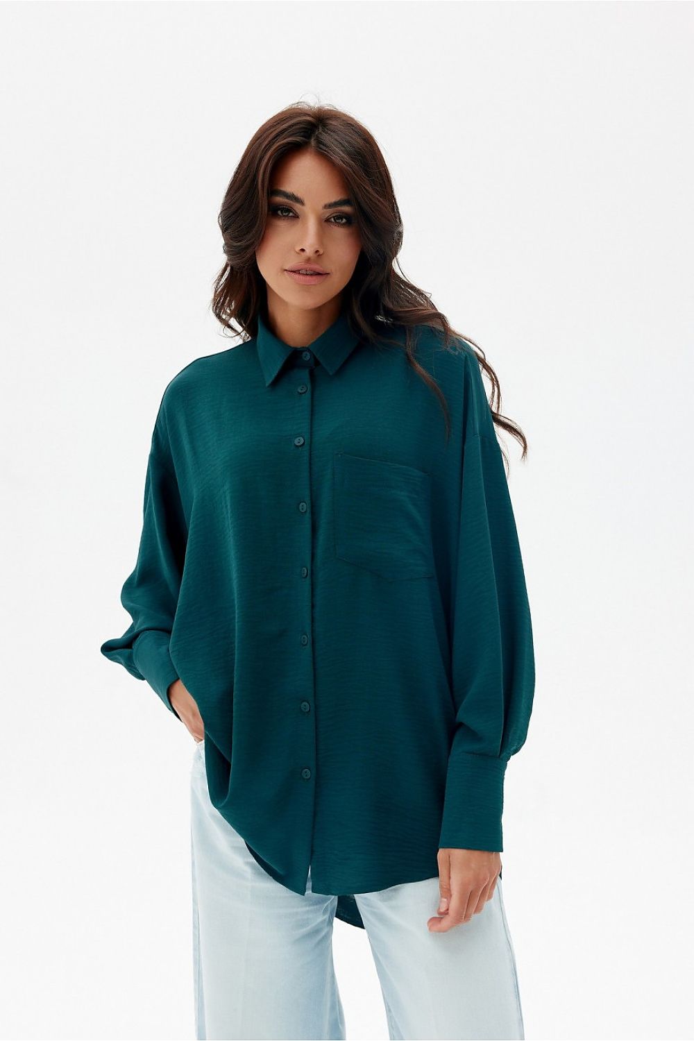 Elisa - asymmetrical long sleeve shirt EKR