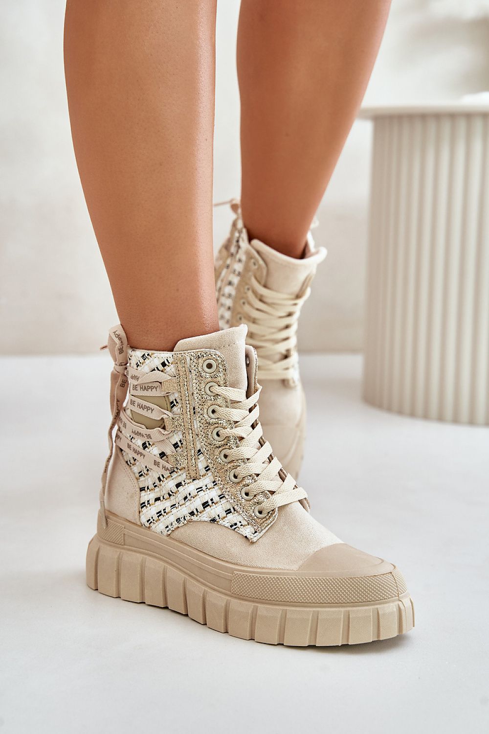 Be Happy High-Top Platform Sneakers  Shop One Place