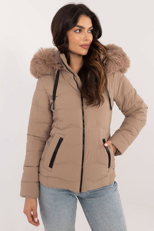 Short Hooded Quilted Jacket