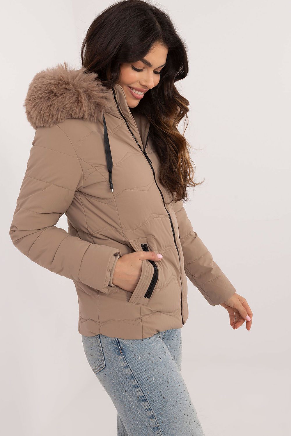 Short Hooded Quilted Jacket