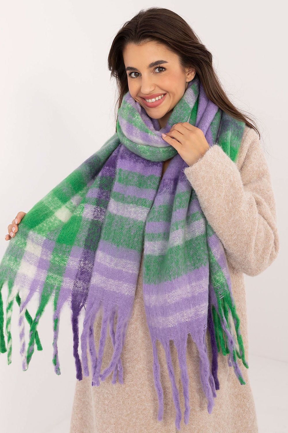 AT Classic Checkered Pattern Scarf  Shop One Place