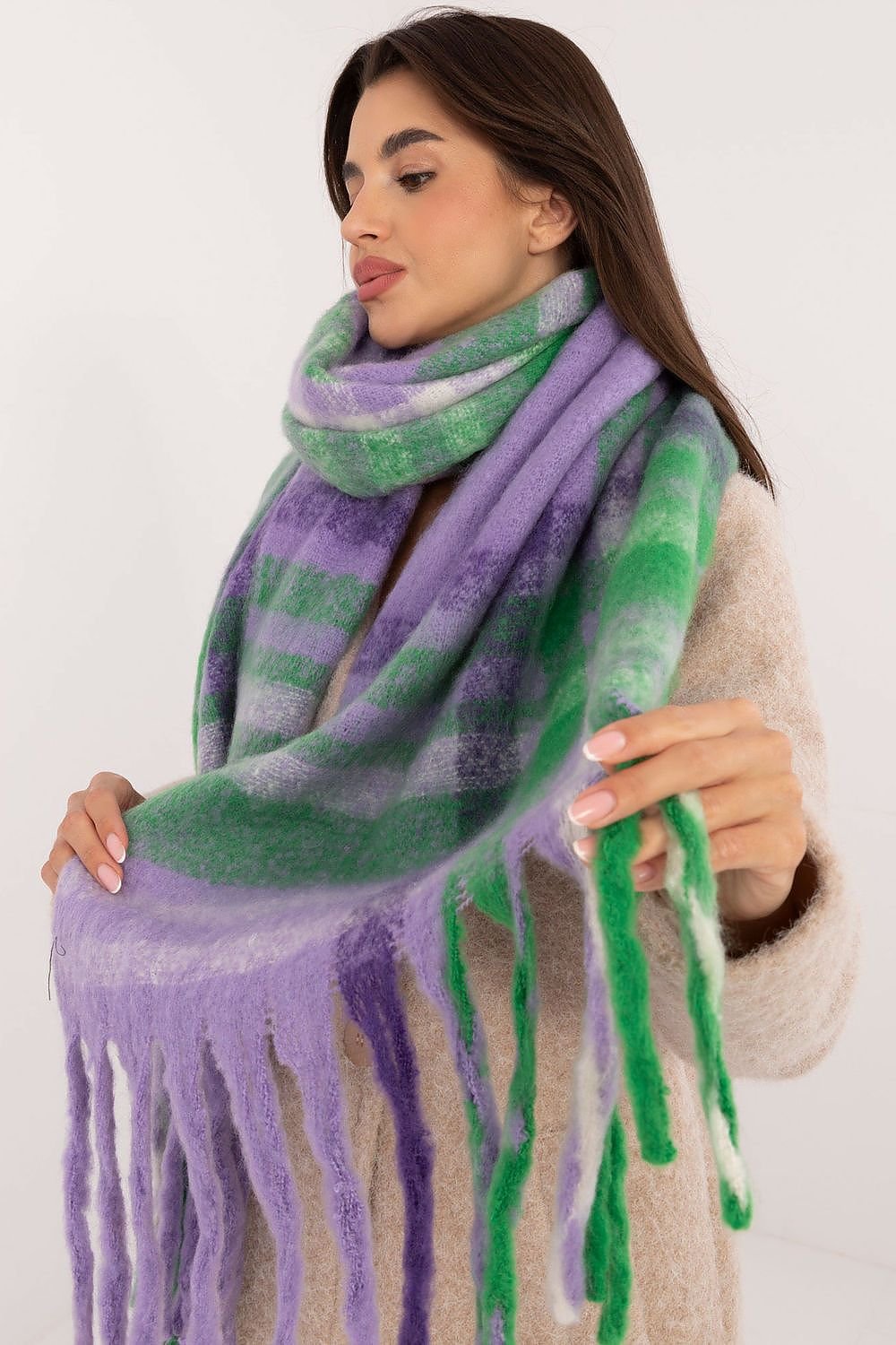 AT Classic Checkered Pattern Scarf  Shop One Place
