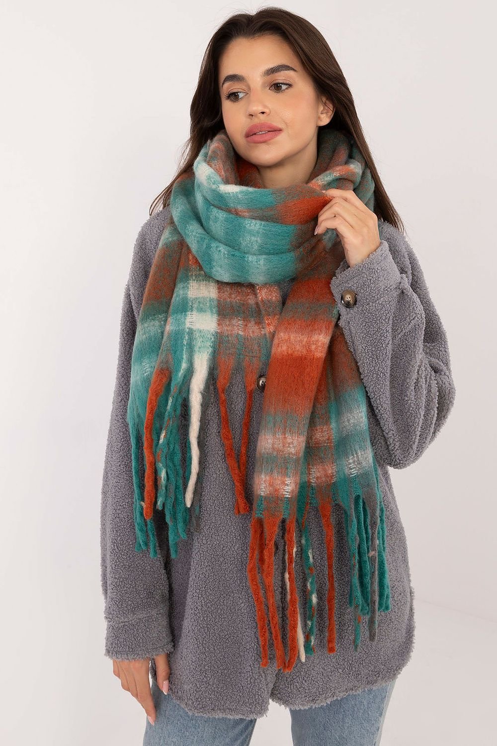 AT Classic Checkered Pattern Scarf  Shop One Place