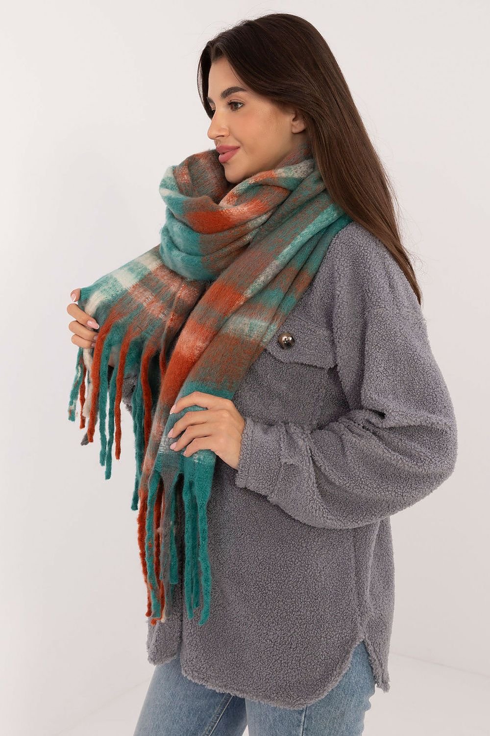 AT Classic Checkered Pattern Scarf  Shop One Place