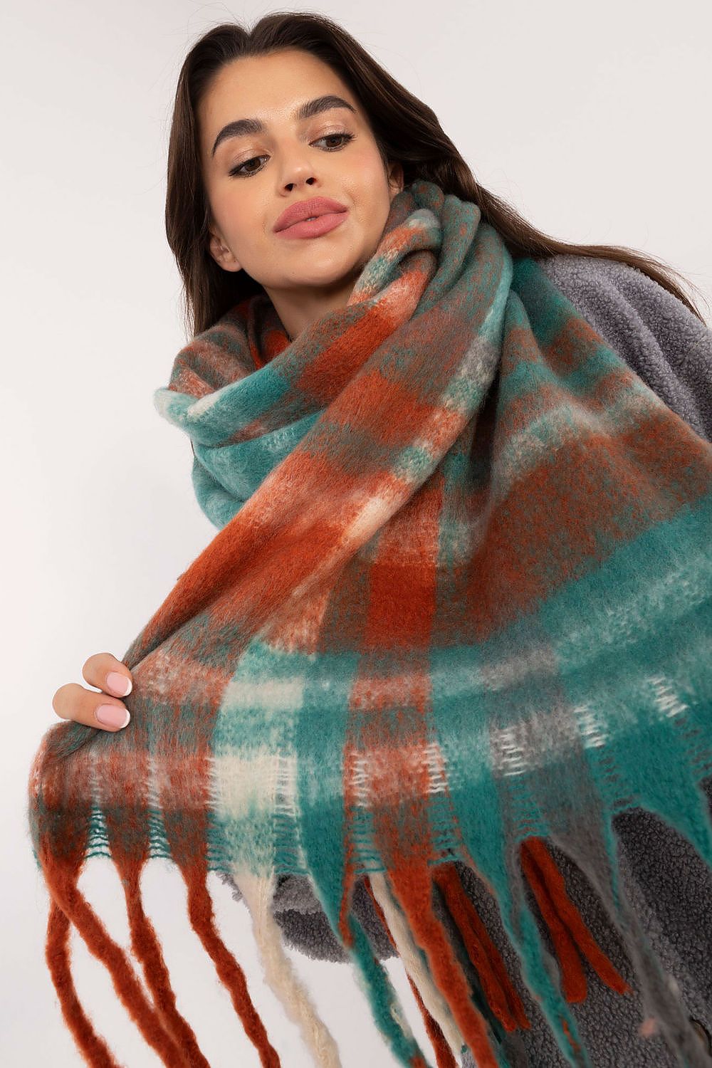 AT Classic Checkered Pattern Scarf  Shop One Place