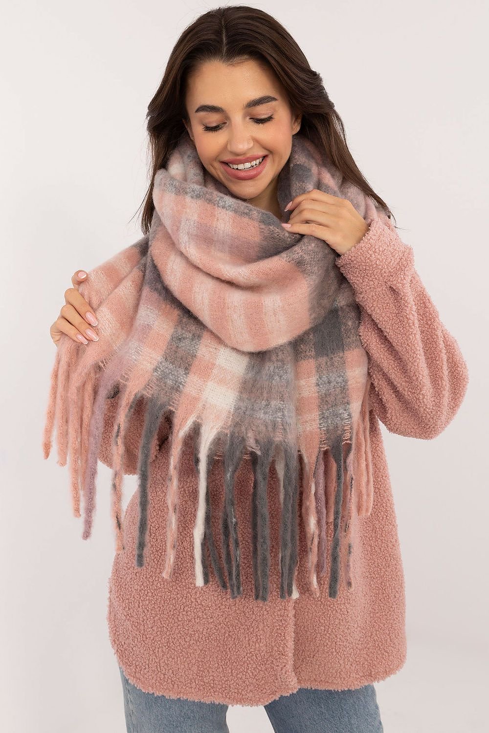 AT Classic Checkered Pattern Scarf  Shop One Place