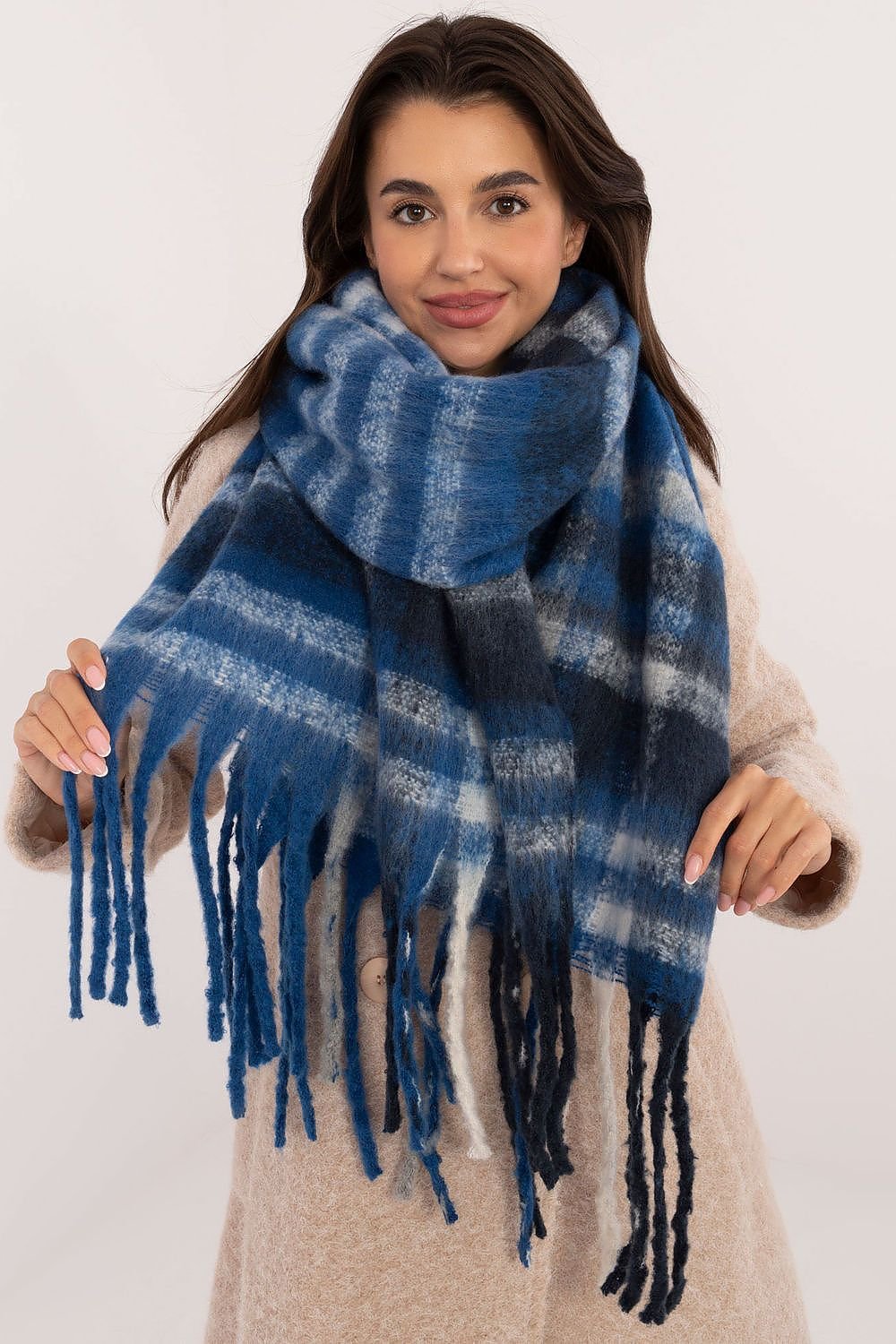 AT Classic Checkered Pattern Scarf  Shop One Place