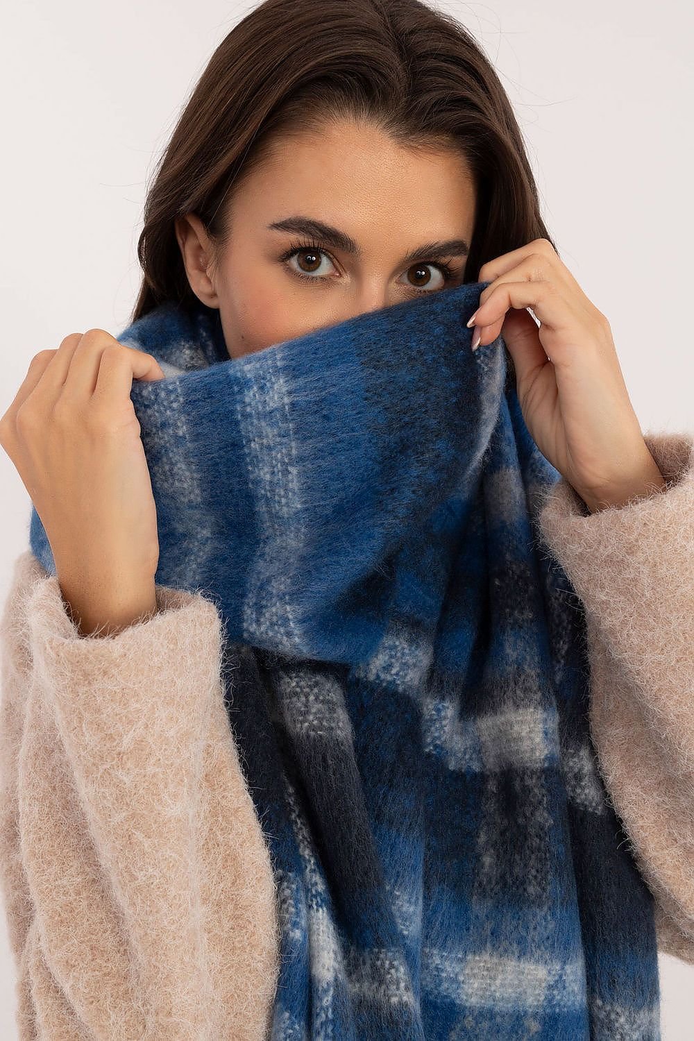 AT Classic Checkered Pattern Scarf  Shop One Place