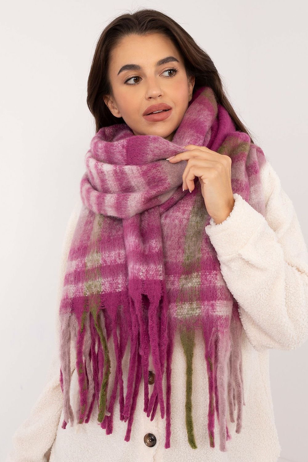 AT Classic Checkered Pattern Scarf  Shop One Place