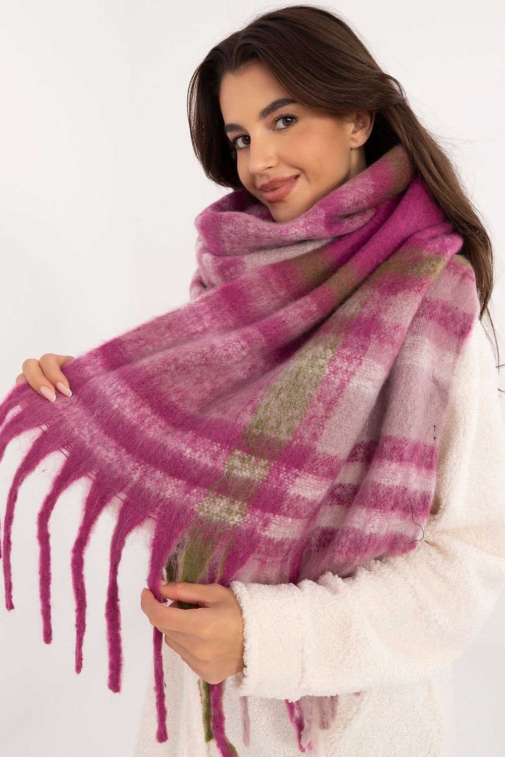 AT Classic Checkered Pattern Scarf  Shop One Place