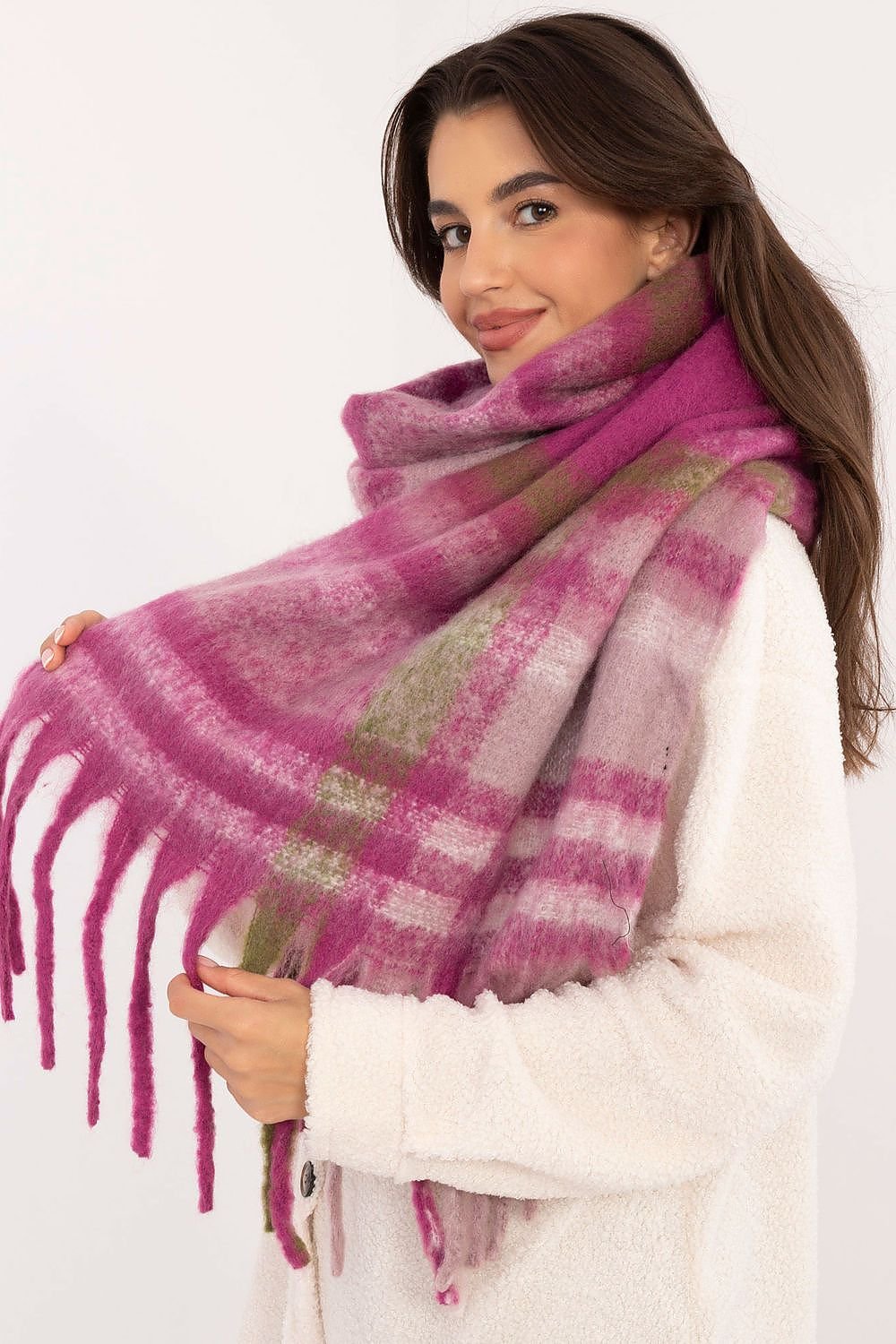 AT Classic Checkered Pattern Scarf  Shop One Place