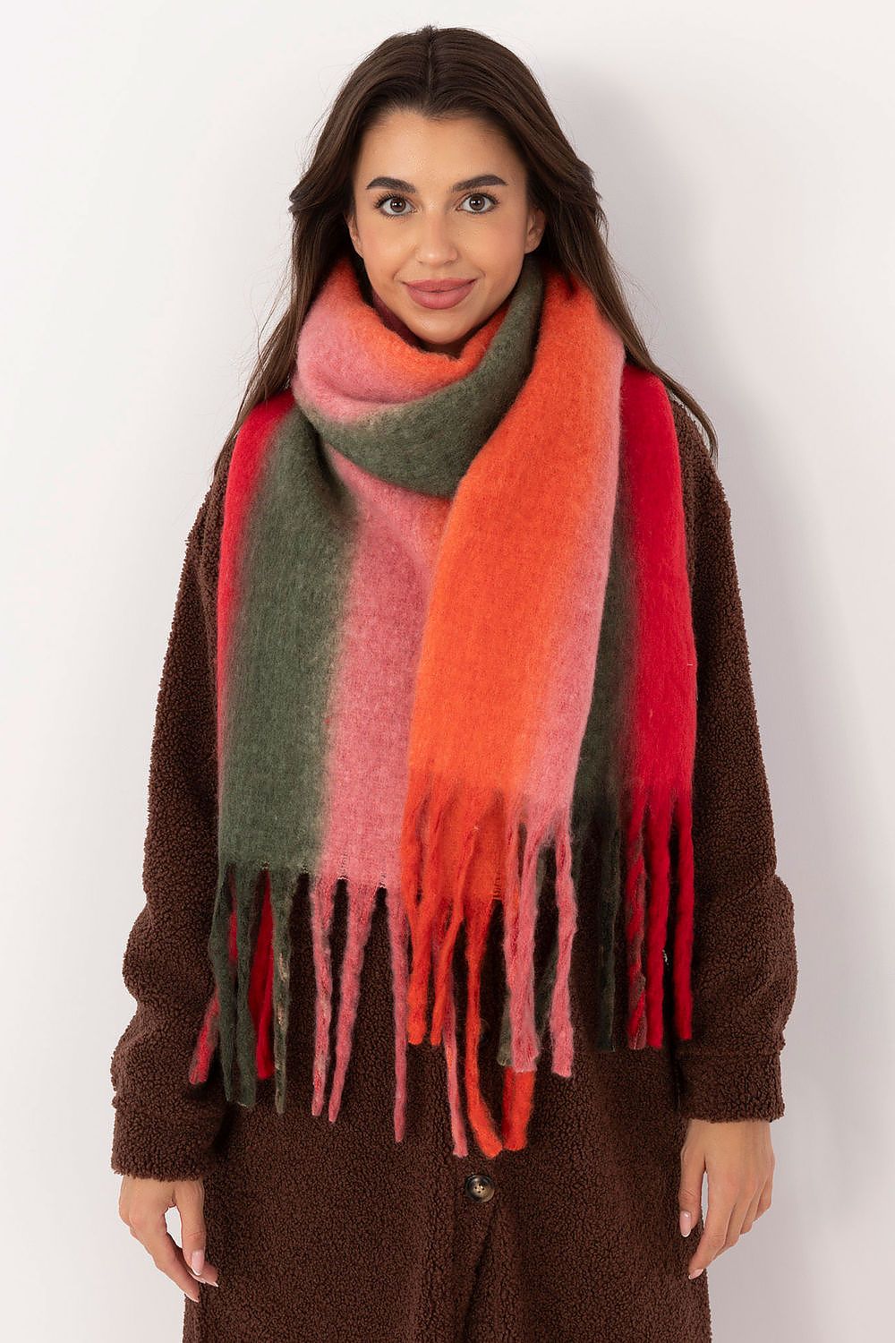 AT Smooth Colorful Pattern Scarf  Shop One Place