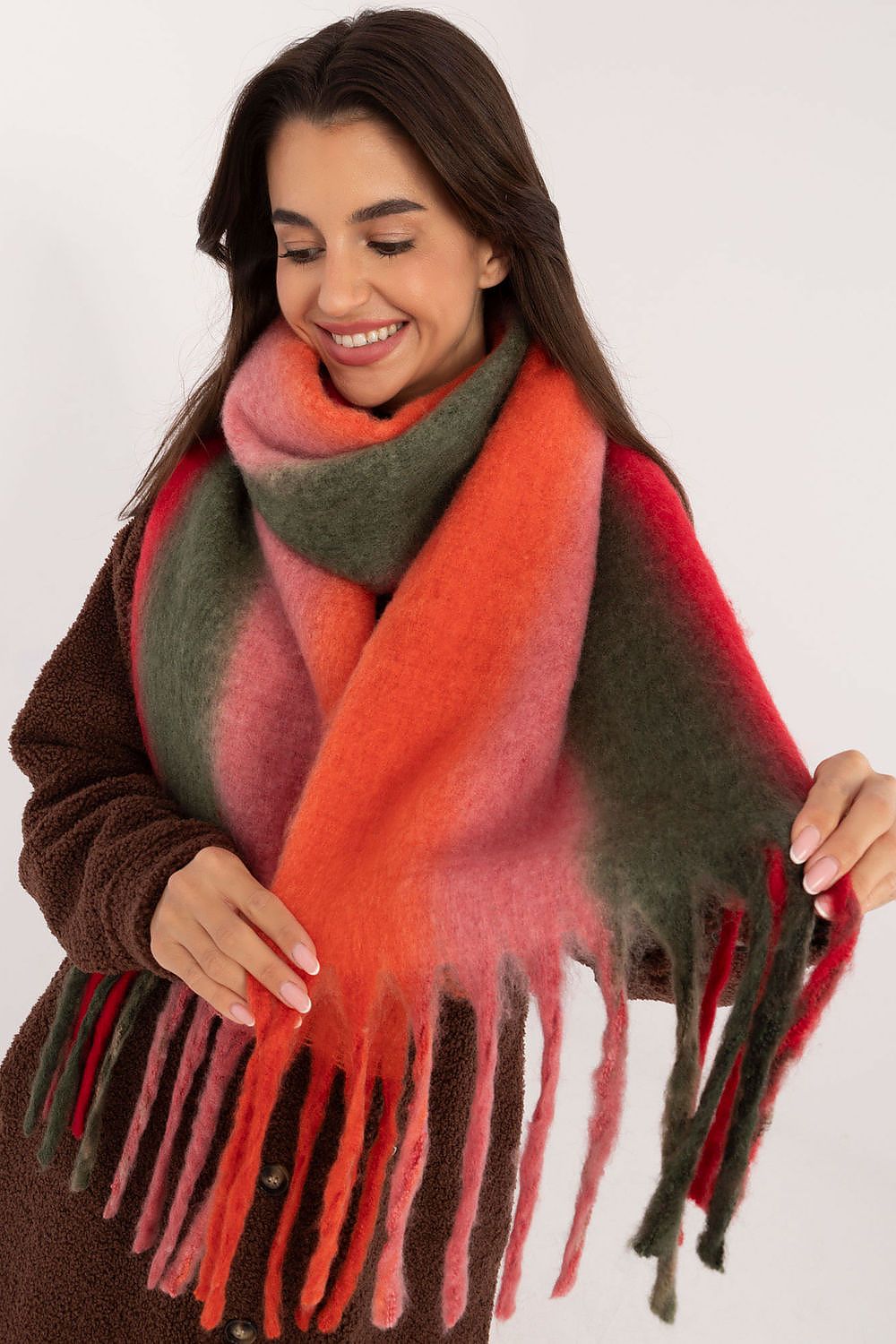 AT Smooth Colorful Pattern Scarf  Shop One Place