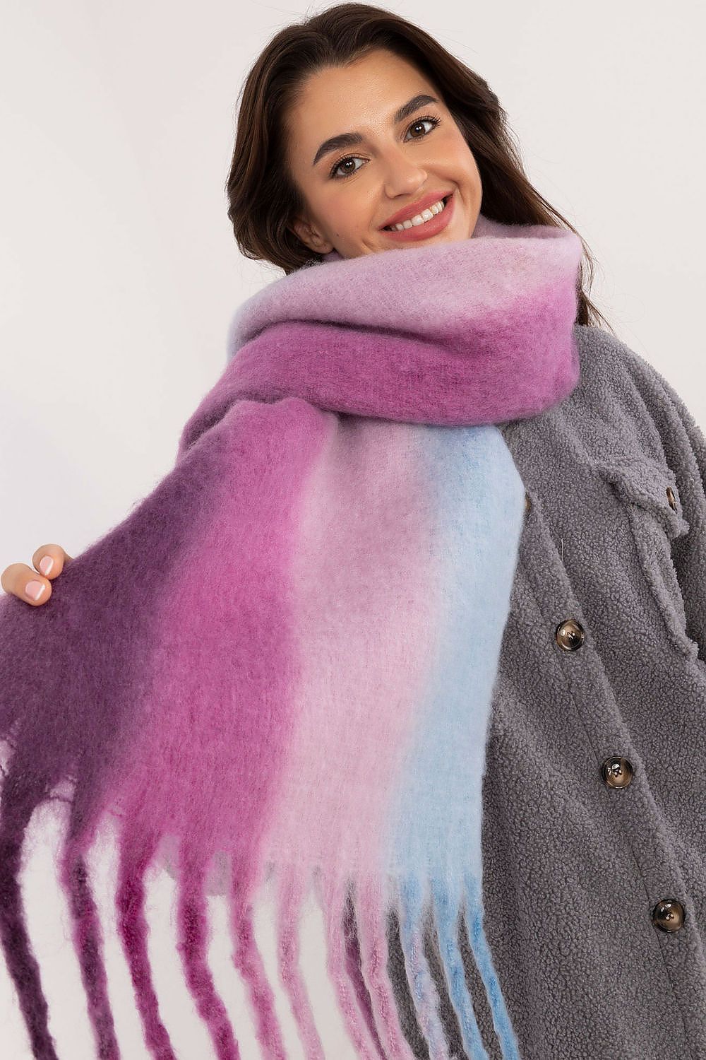 AT Smooth Colorful Pattern Scarf  Shop One Place
