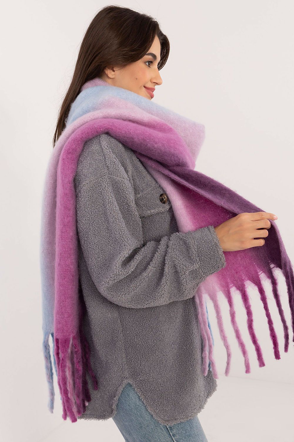 AT Smooth Colorful Pattern Scarf  Shop One Place