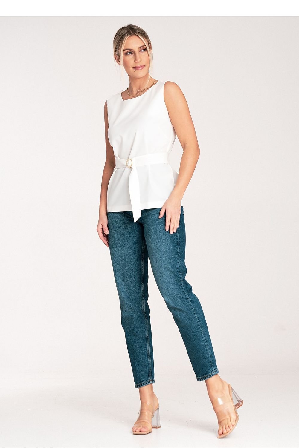 Trapezoidal Elegant Unbuttoned Blouse  Shop One Place