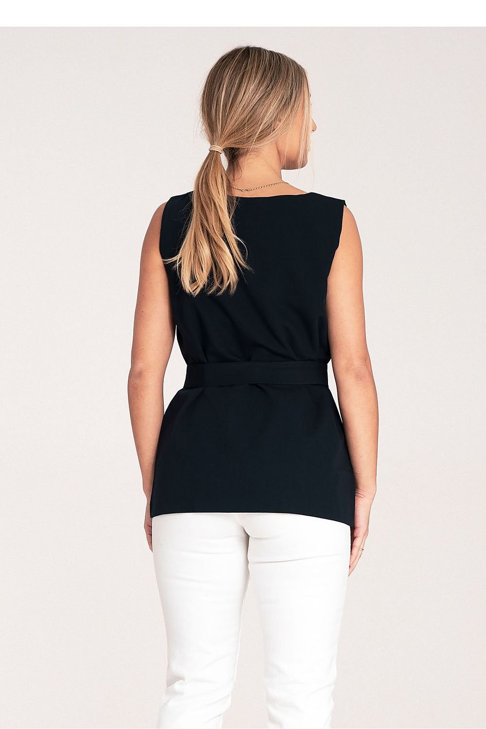 Trapezoidal Elegant Unbuttoned Blouse  Shop One Place
