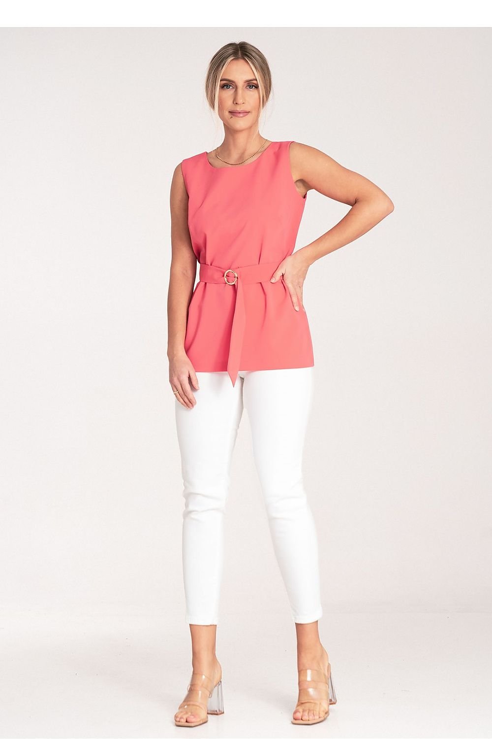 Trapezoidal Elegant Unbuttoned Blouse  Shop One Place